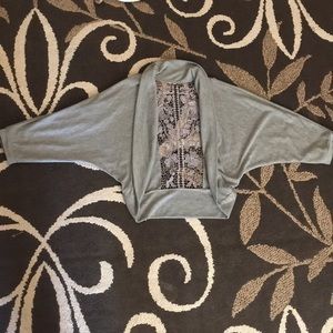 Grey Lace Back Shall